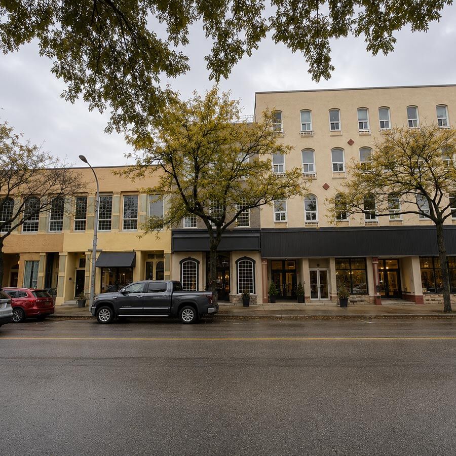 Mixed-use commercial and residential building in a small-town Southwestern Ontario downtown
