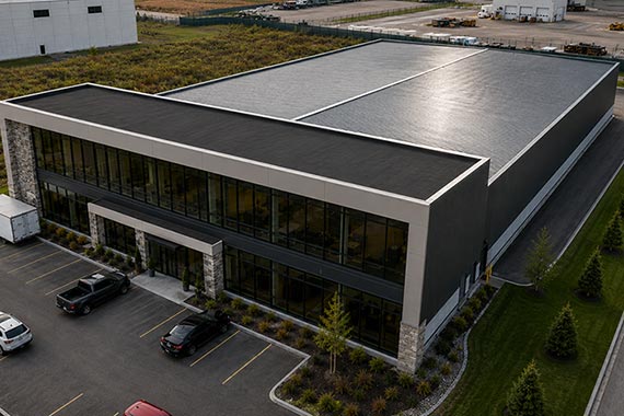 Industrial warehouse with front office in Southwestern Ontario